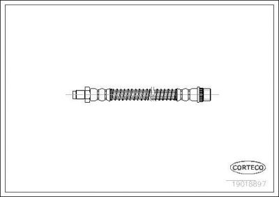 Corteco 19018897 тормозной шланг на PEUGEOT 607 (9D, 9U)