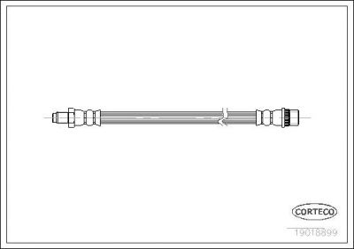 Corteco 19018899 тормозной шланг на RENAULT 21 универсал (K48_)