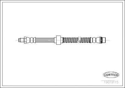 CORTECO Шланг тормозной PSA BERLINGO/PARTNER 96- перед. лев/прав. (438мм) (19019115)