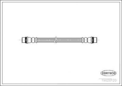 Corteco 19020120 тормозной шланг на OPEL VIVARO фургон (F7)