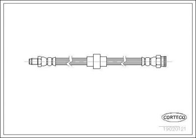 Corteco 19020121 тормозной шланг на PEUGEOT 309 II (3C, 3A)