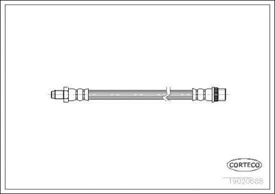 Corteco 19020688 тормозной шланг на PEUGEOT 405 I Break (15E)