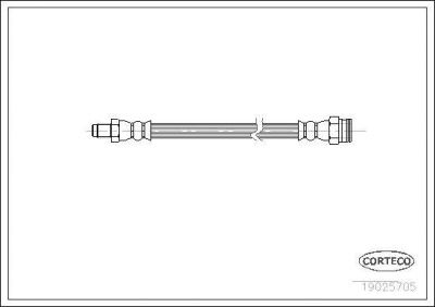 Corteco 19025705 тормозной шланг на PEUGEOT 309 II (3C, 3A)