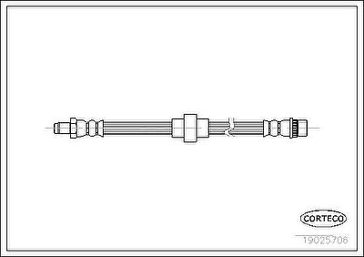 Corteco 19025706 тормозной шланг на RENAULT MEGANE I (BA0/1_)