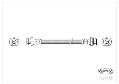 Corteco 19025731 тормозной шланг на NISSAN CHERRY II купе (N10)