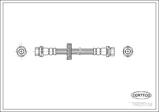 Corteco 19025739 тормозной шланг на FORD FOCUS (DAW, DBW)