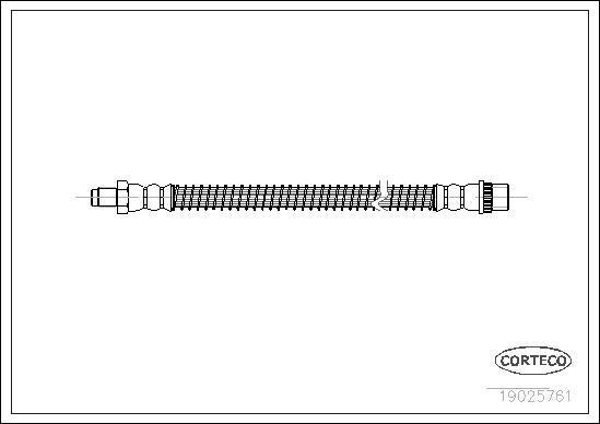 Corteco 19025761 тормозной шланг на PEUGEOT 806 (221)