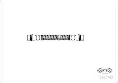 Corteco 19025762 тормозной шланг на PEUGEOT 806 (221)