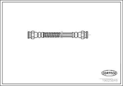 Corteco 19025846 тормозной шланг на PEUGEOT 306 (7B, N3, N5)