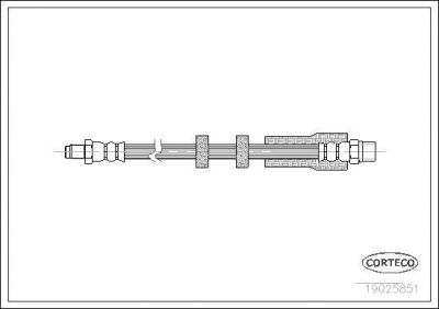 CORTECO Шланг тормозной VOLVO C70/S70/V70/XC70 96- перед. (19025851)