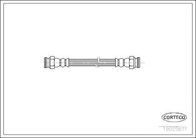 Corteco 19025871 тормозной шланг на PEUGEOT 406 Break (8E/F)