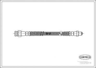 Corteco 19025914 тормозной шланг на MITSUBISHI LANCER IV (C6_A, C7_A)