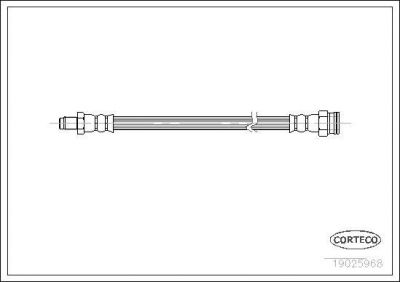 Corteco 19025968 тормозной шланг на FIAT PALIO Weekend (178DX)