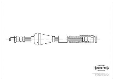 Corteco 19026122 тормозной шланг на FIAT PUNTO (188)