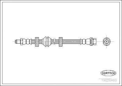 Corteco 19026460 тормозной шланг на FORD MONDEO I (GBP)