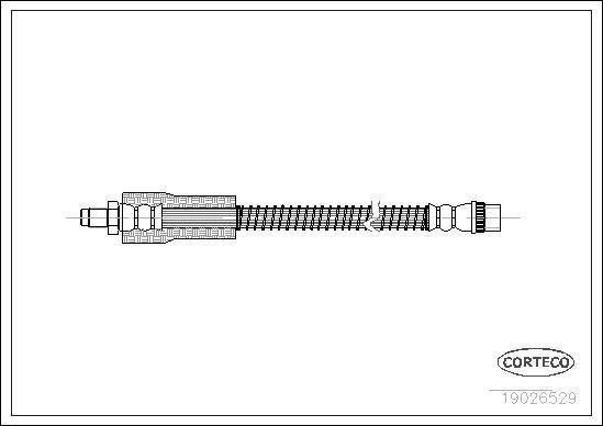 Corteco 19026529 тормозной шланг на RENAULT CLIO II (BB0/1/2_, CB0/1/2_)