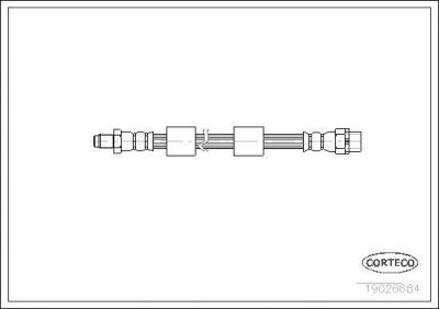 Corteco 19026684 тормозной шланг на 5 Touring (E39)