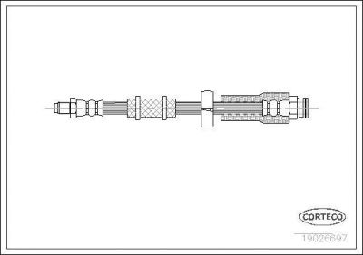 Corteco 19026697 тормозной шланг на PEUGEOT BOXER автобус (230P)