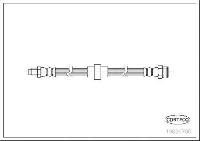 Corteco 19026700 тормозной шланг на PEUGEOT 309 II (3C, 3A)