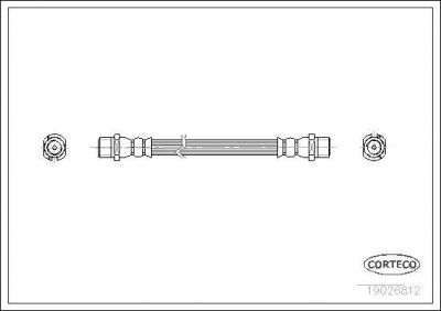 Corteco 19026812 тормозной шланг на OPEL ASTRA G универсал (F35_)