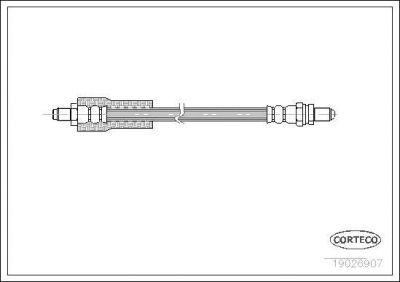 Corteco 19026907 тормозной шланг на FORD ESCORT VII (GAL, AAL, ABL)