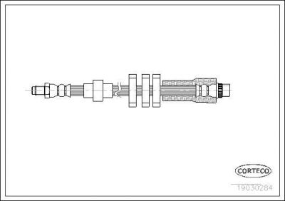 Corteco 19030284 тормозной шланг на PEUGEOT 406 Break (8E/F)