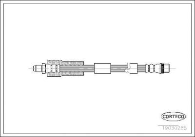 Corteco 19030285 тормозной шланг на PEUGEOT 307 (3A/C)