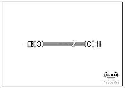 Corteco 19030299 тормозной шланг на PEUGEOT 308 (4A_, 4C_)