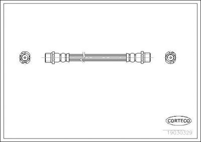 Corteco 19030329 тормозной шланг на OPEL CORSA C фургон (F08, W5L)