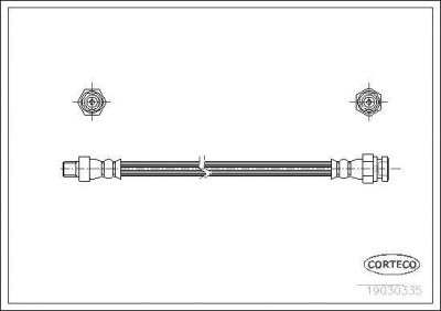 Corteco 19030335 тормозной шланг на MAZDA 323 I (FA)