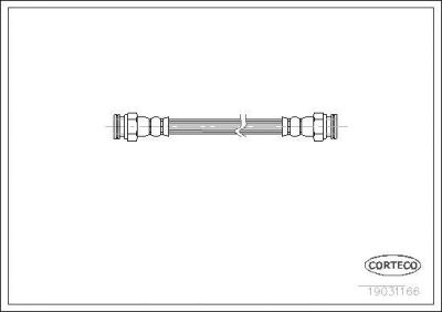 Corteco 19031166 тормозной шланг на PEUGEOT 607 (9D, 9U)