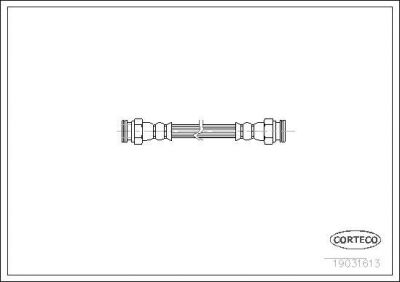 Corteco 19031613 тормозной шланг на FIAT PANDA (169)