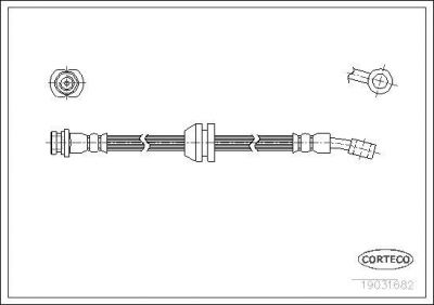 Corteco 19031682 тормозной шланг на DAEWOO MATIZ (KLYA)