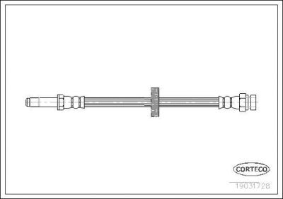 Corteco 19031728 тормозной шланг на SKODA FELICIA II (6U1)