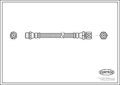 Corteco 19032098 тормозной шланг на OPEL CORSA B (73_, 78_, 79_)
