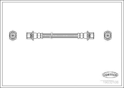 Corteco 19032108 тормозной шланг на TOYOTA COROLLA Wagon (__E11_)