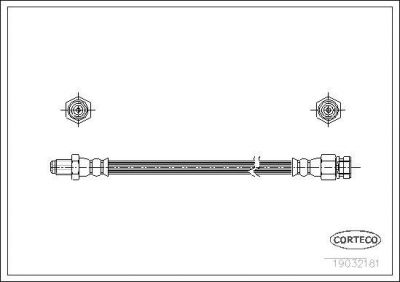Corteco 19032181 тормозной шланг на SKODA FELICIA II (6U1)