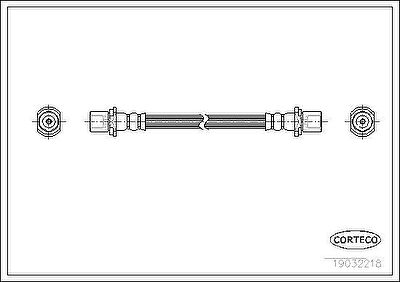 Corteco 19032218 тормозной шланг на TOYOTA COROLLA Station Wagon (_E9_)