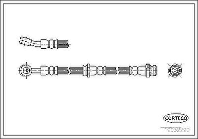 Corteco 19032290 тормозной шланг на HYUNDAI LANTRA II Wagon (J-2)