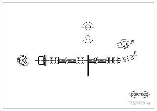 Corteco 19032294 тормозной шланг на TOYOTA COROLLA Liftback (_E10_)