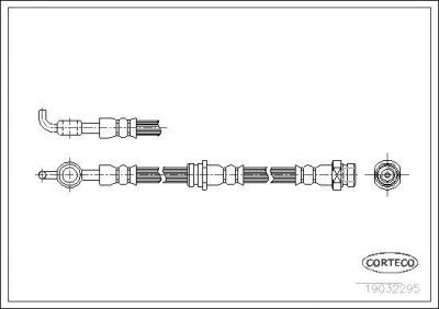 Corteco 19032295 тормозной шланг на MAZDA 626 III (GD)