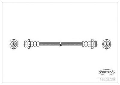 Corteco 19032339 тормозной шланг на NISSAN 100 NX (B13)