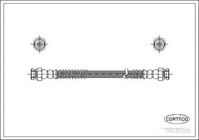 Corteco 19032355 тормозной шланг на HYUNDAI SONATA II (Y-2)