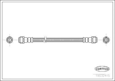 Corteco 19032415 тормозной шланг на MERCEDES-BENZ A-CLASS (W168)