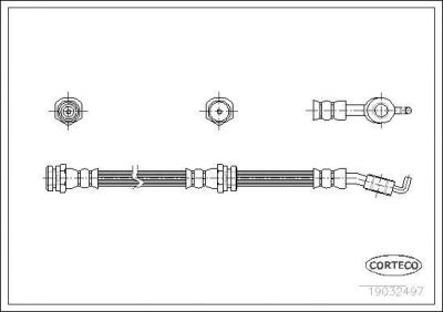 Corteco 19032497 тормозной шланг на MAZDA 323 S VI (BJ)