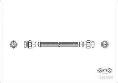 Corteco 19032506 тормозной шланг на SKODA 105,120 (744)