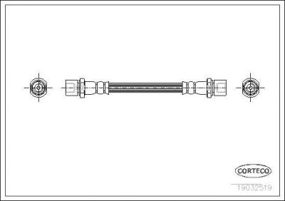 Corteco 19032519 тормозной шланг на SUBARU IMPREZA универсал (GF)