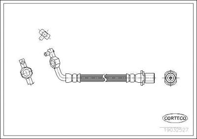 Corteco 19032527 тормозной шланг на TOYOTA LITEACE фургон (CM3_V, KM3_V)