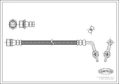Corteco 19032530 тормозной шланг на TOYOTA LITEACE фургон (CM3_V, KM3_V)