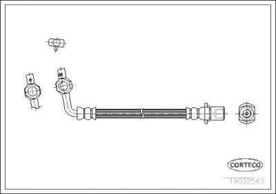 Corteco 19032548 тормозной шланг на TOYOTA LITEACE фургон (CM3_V, KM3_V)